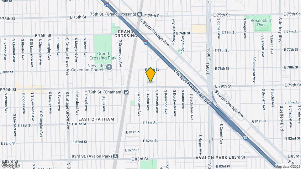 7845-7859 S Avalon Ave Map and Location Details