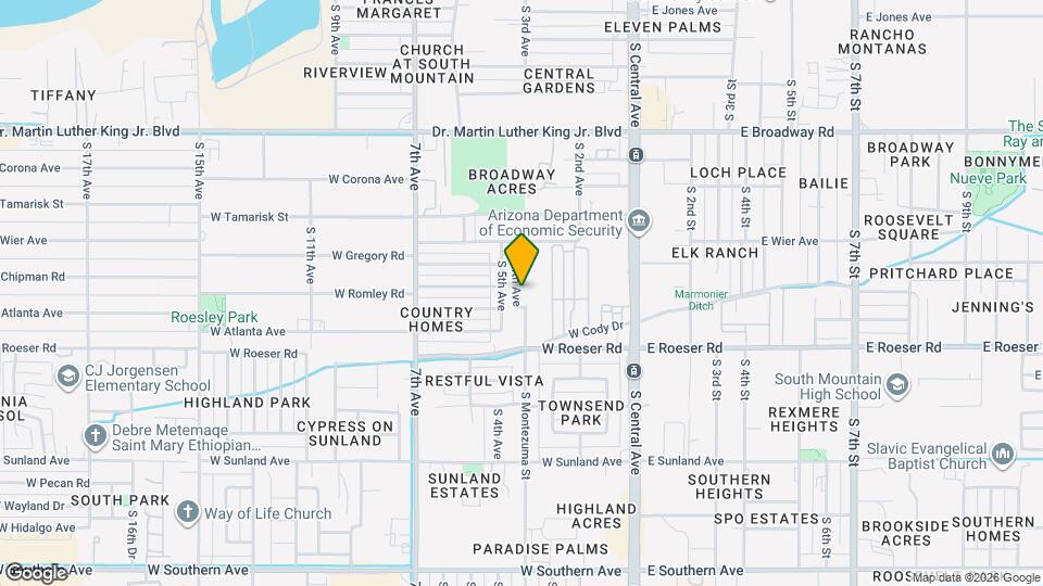 4855 S 4th Ave Mapa y Detalles de la Ubicación