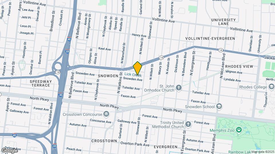 1468 Snowden Ave Mapa y Detalles de la Ubicación