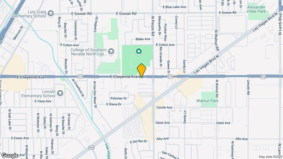 3431 E Cheyenne Ave Mapa y Detalles de la Ubicación
