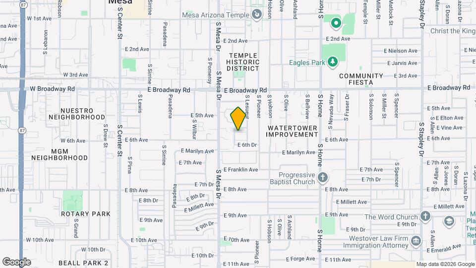 535 S Udall Mapa y Detalles de la Ubicación