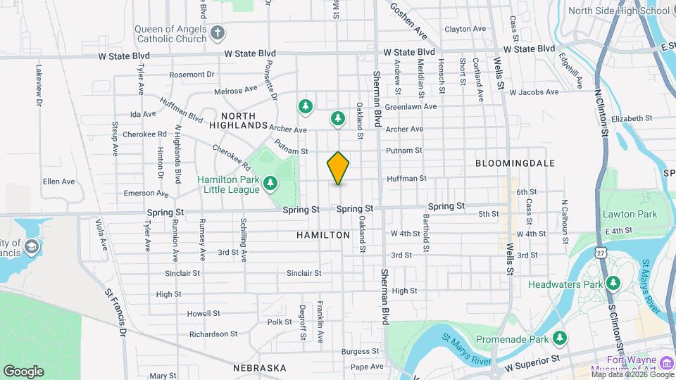 1635 St Marys Ave Mapa y Detalles de la Ubicación