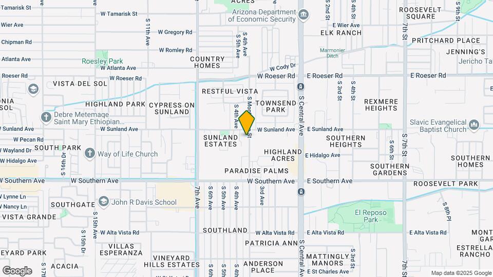 307 W Sunland Ave Mapa y Detalles de la Ubicación