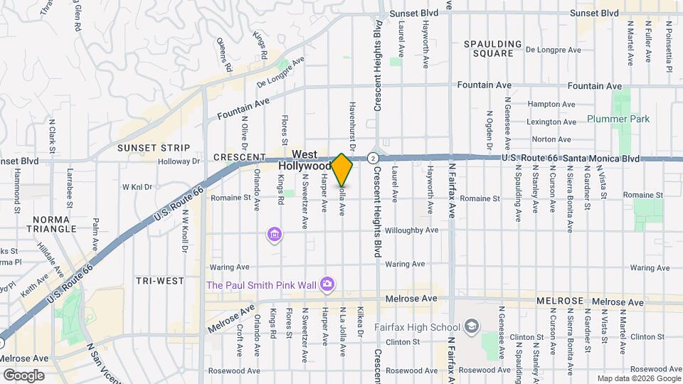 1011 N La Jolla Ave Map and Location Details