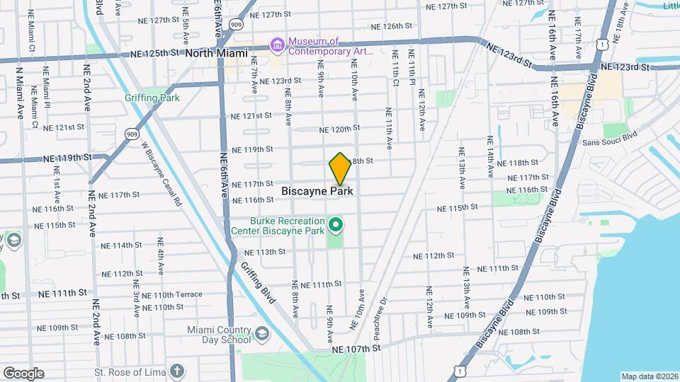 951 NE 116th St Map and Location Details