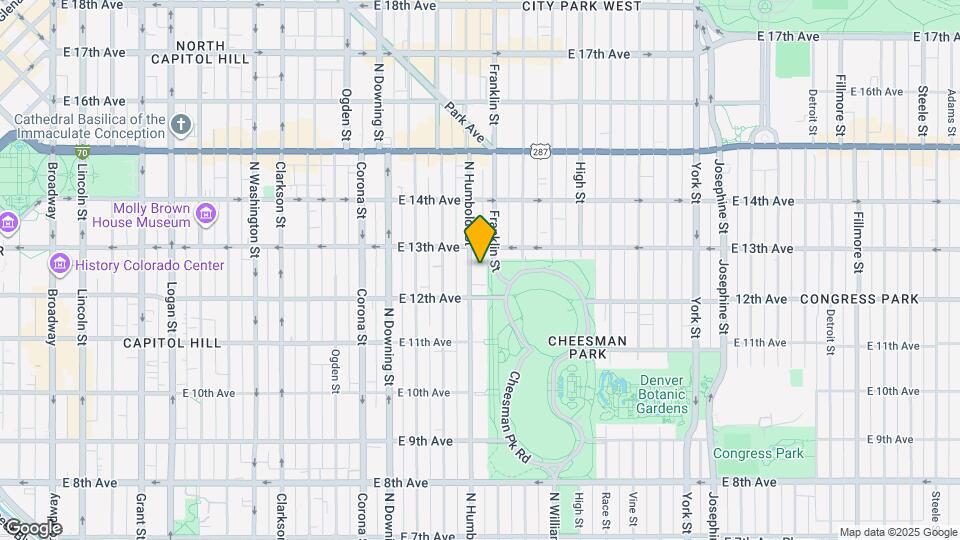 1250 N Humboldt St Map and Location Details