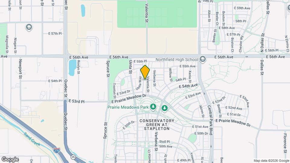 5447 Valentia St Map and Location Details