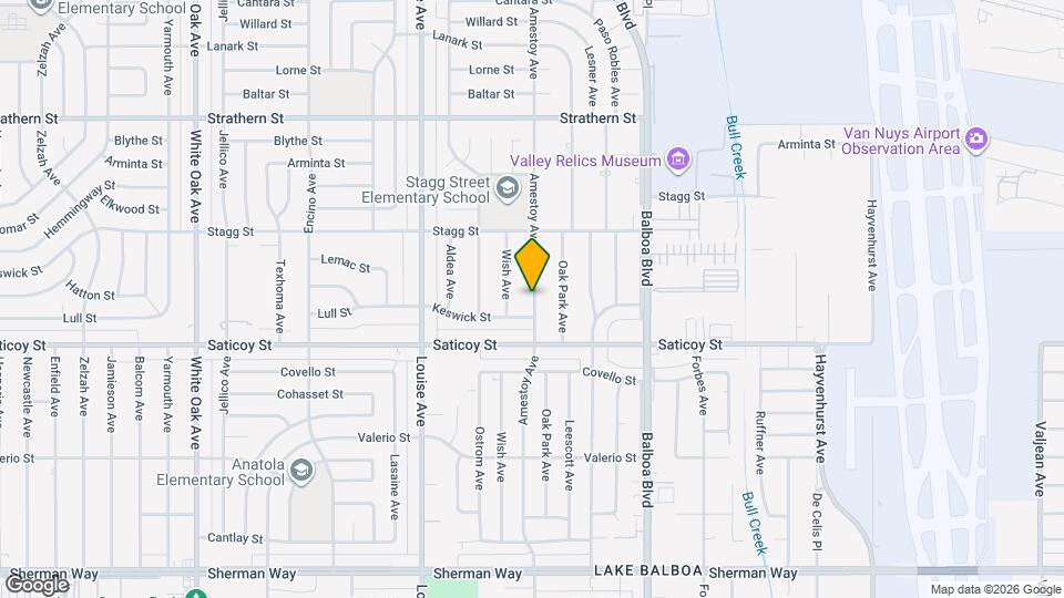 7647 Amestoy Ave Map and Location Details