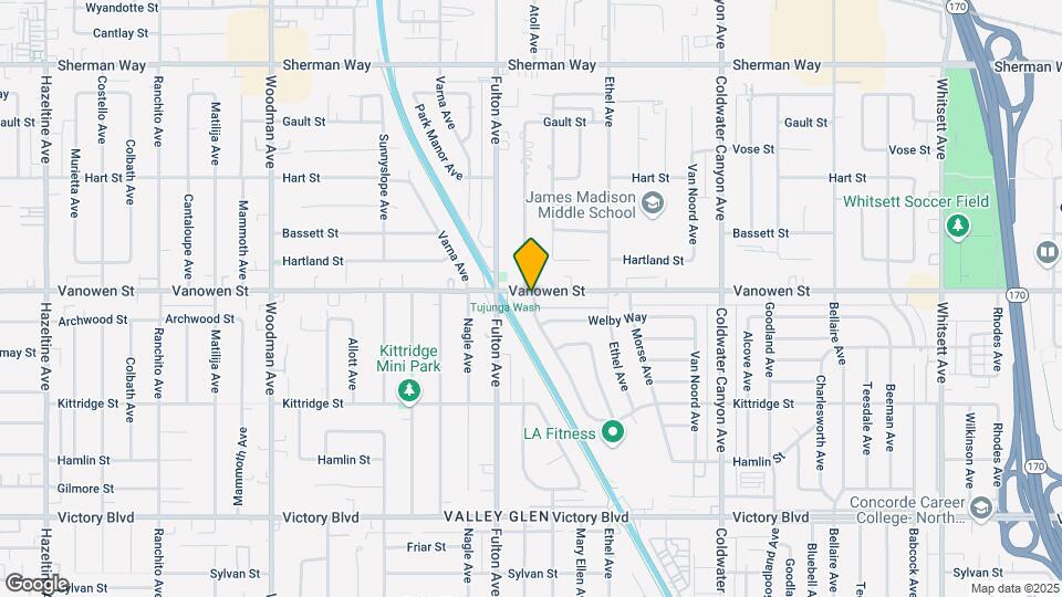 13226 Vanowen St Map and Location Details