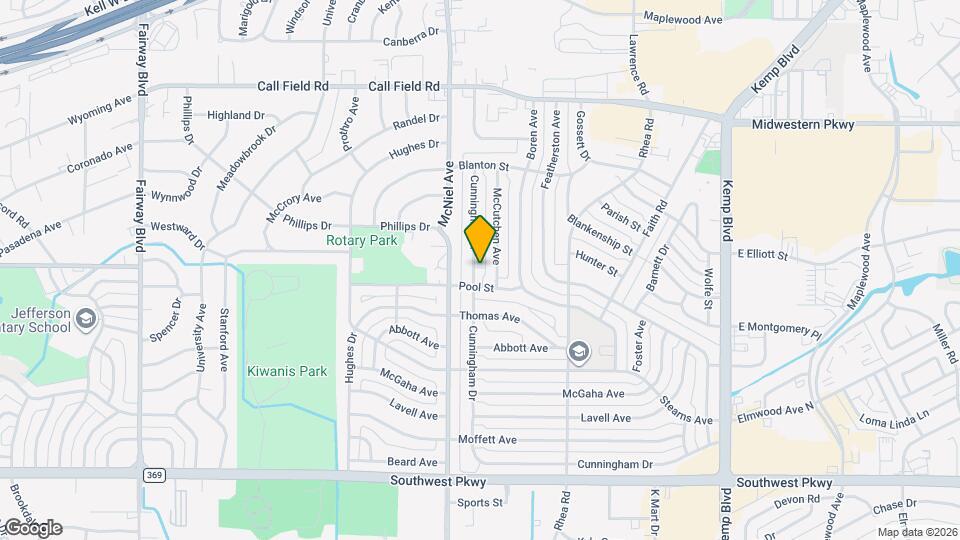 4345 Cunningham Dr Map and Location Details