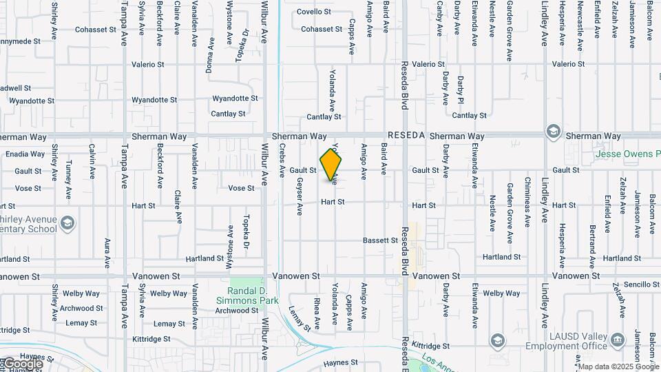 7029 Yolanda Ave Map and Location Details