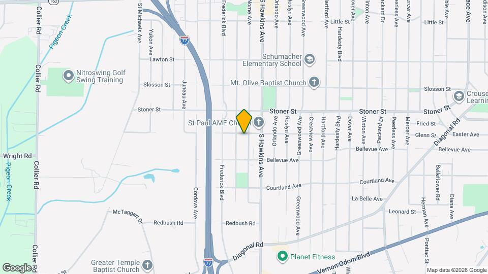 1332 Thurston St Map and Location Details