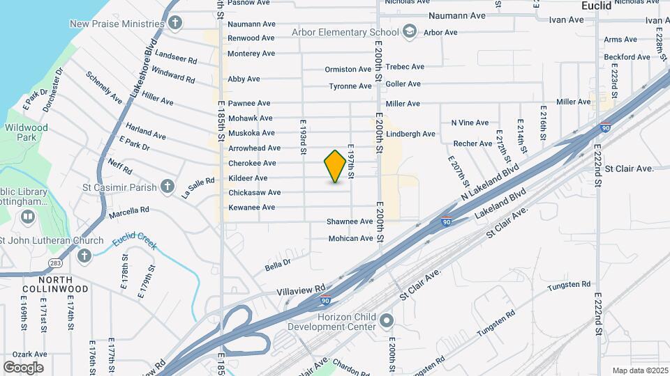 19509 Chickasaw Ave Map and Location Details