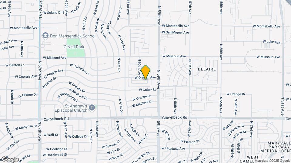 5936 W Crestwood Way Map and Location Details