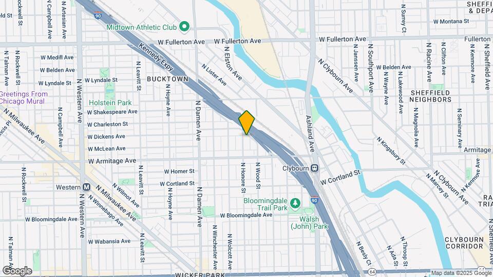 2039 N Honore St Map and Location Details