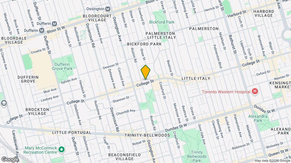 784 College St Map and Location Details