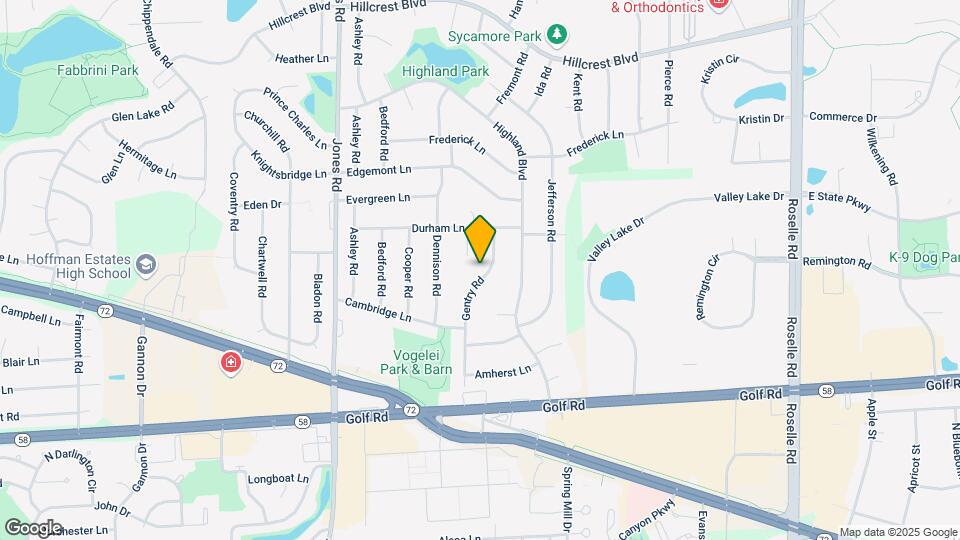 1440 Gentry Rd Map and Location Details