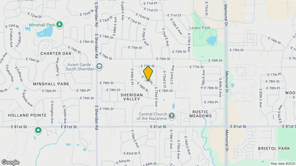 7032 E 77th Pl Map and Location Details