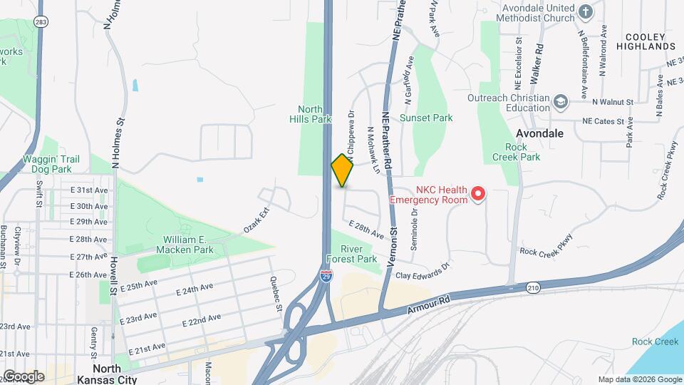 2904 N Chippewa Dr Map and Location Details