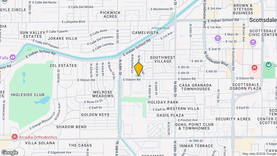 6520 E Osborn Rd Map and Location Details
