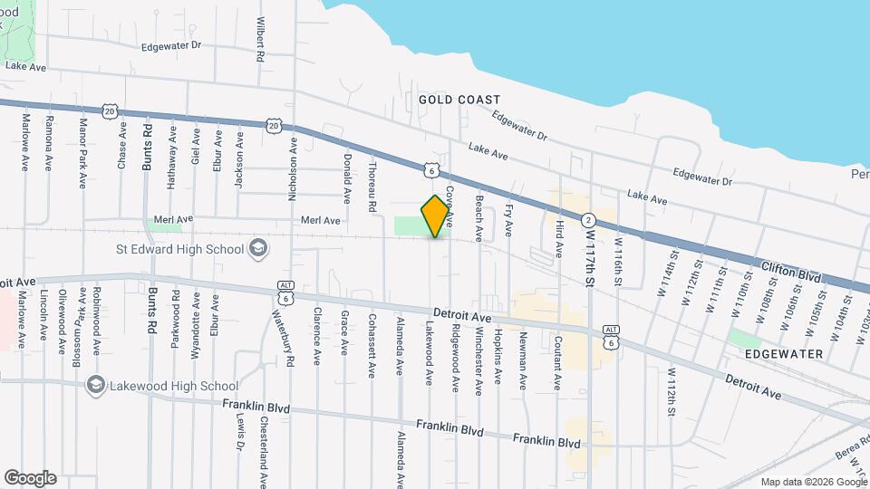 1319 Lakewood Ave Map and Location Details