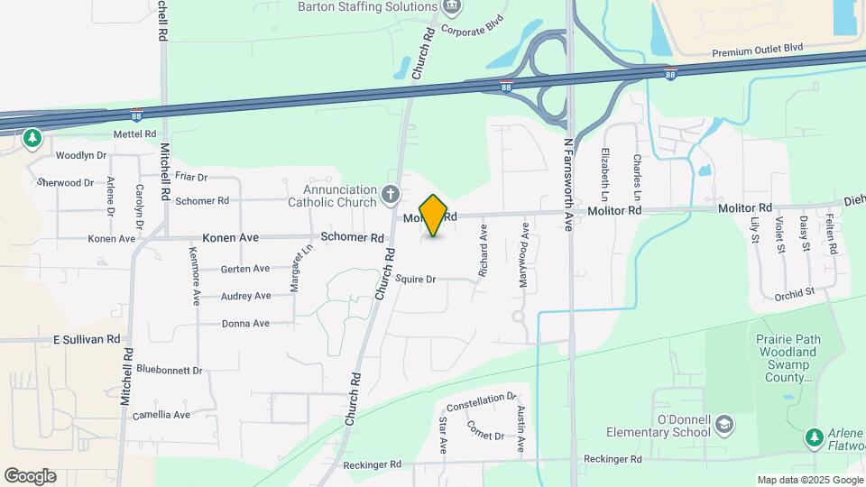 1125 Molitor Rd Map and Location Details