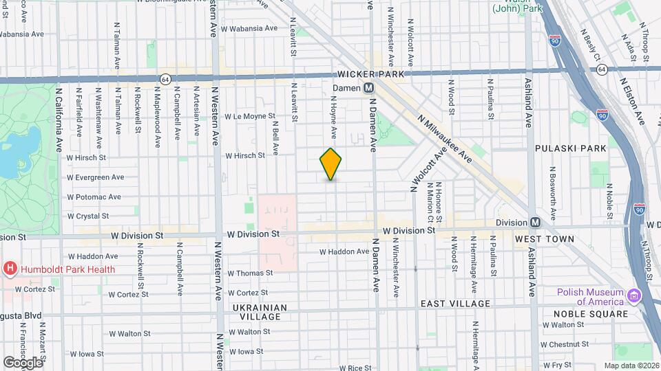 1310 N Hoyne Ave Map and Location Details