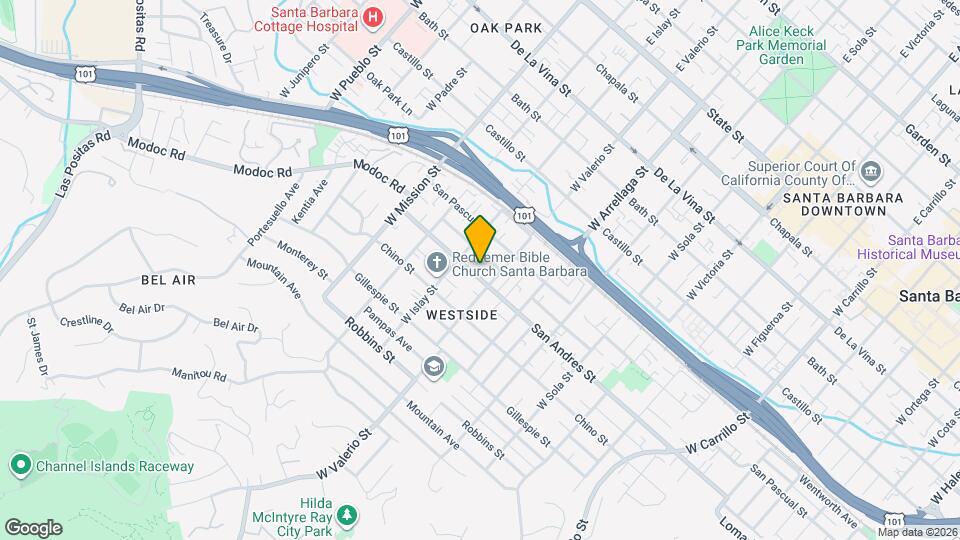 1714 San Andres St Map and Location Details