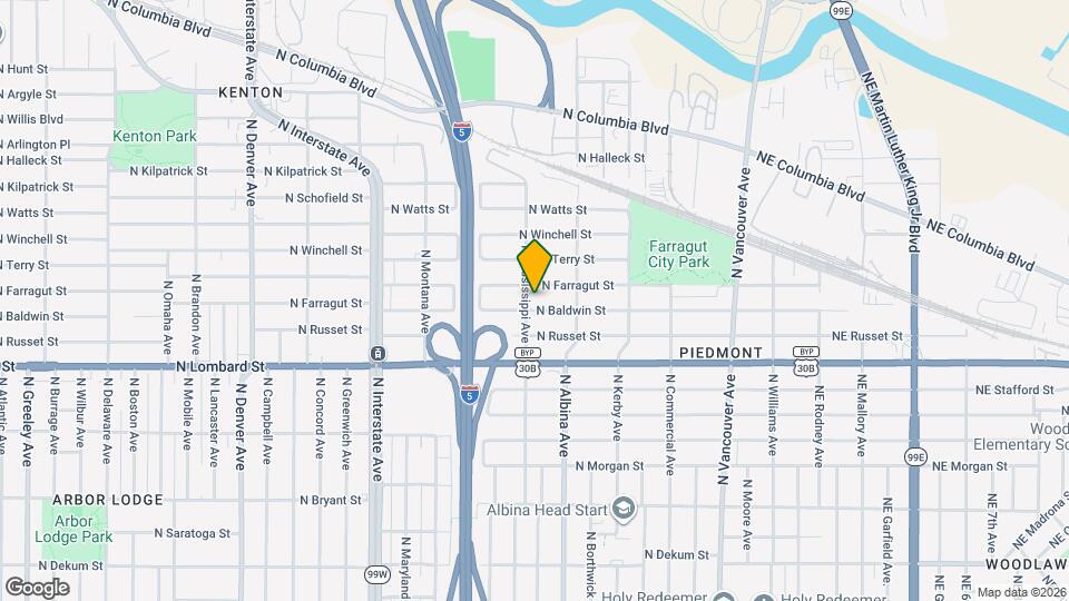 7670 N Mississippi Ave Map and Location Details