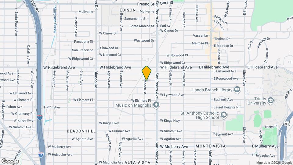 436 W Rosewood Ave Mapa y Detalles de la Ubicación