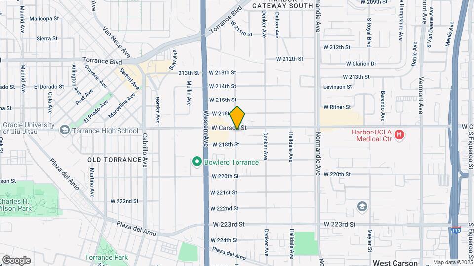 1568 W Carson St Mapa y Detalles de la Ubicación
