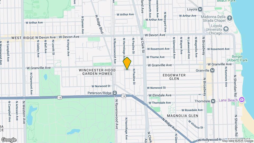 6129 N Hermitage Ave Map and Location Details