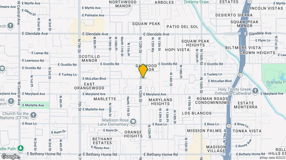 6545 N 12th St Map and Location Details