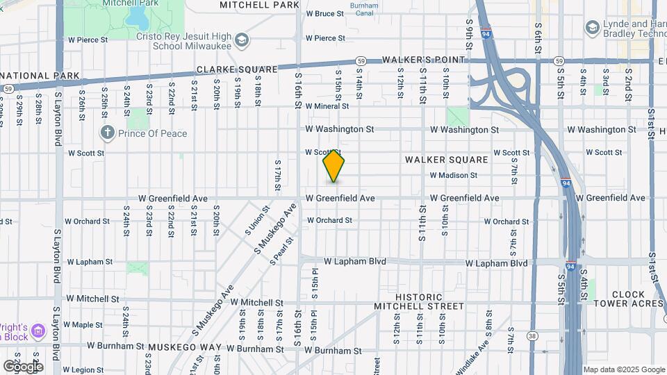 1500 W Greenfield Ave Map and Location Details