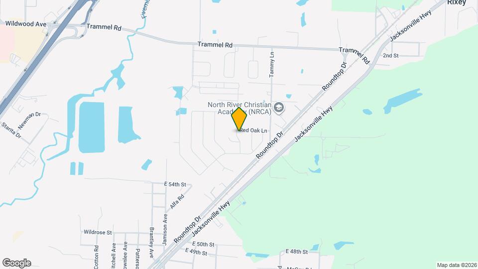 6733 Red Oak Ln Map and Location Details