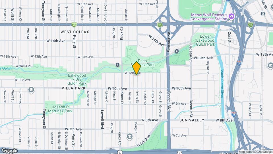 1075 Irving St Map and Location Details