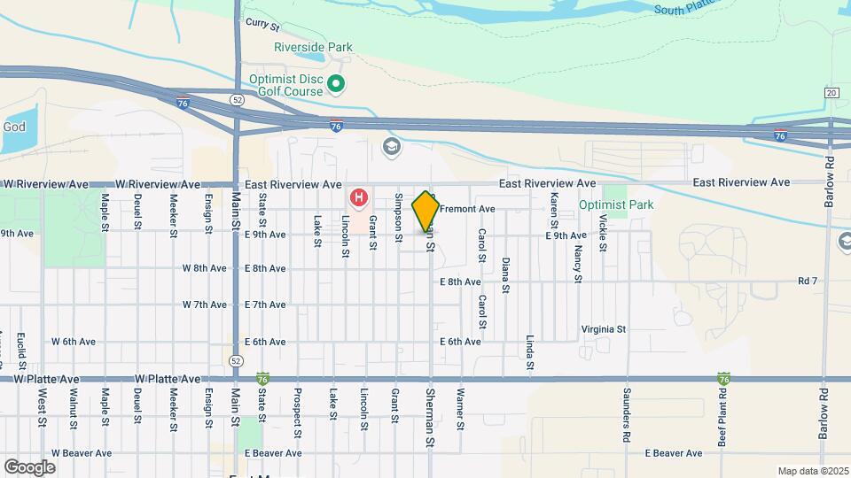 931 Sherman St Map and Location Details