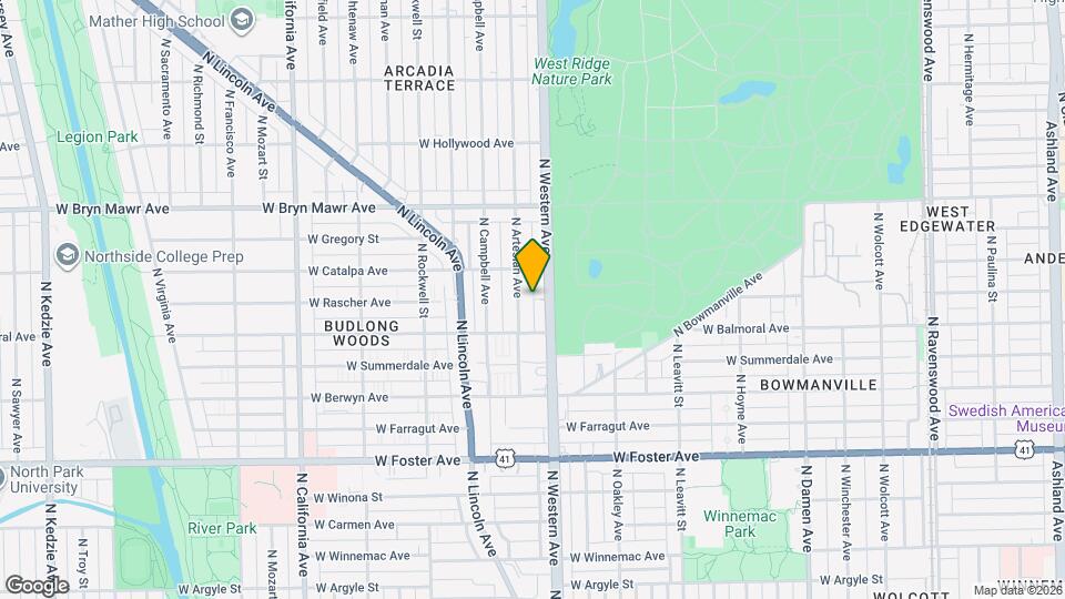 5439 N Artesian Ave Map and Location Details