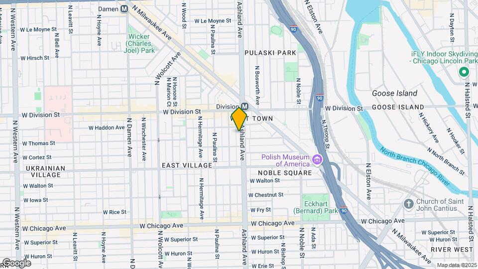 1104 N Ashland Ave-Unit -2 Map and Location Details