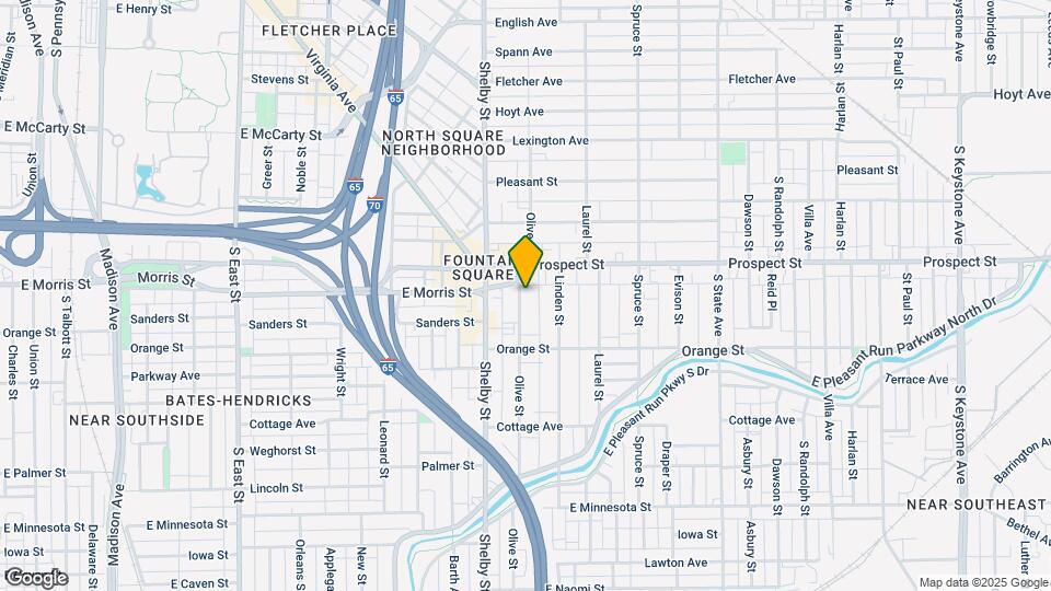 1133 Olive St Map and Location Details
