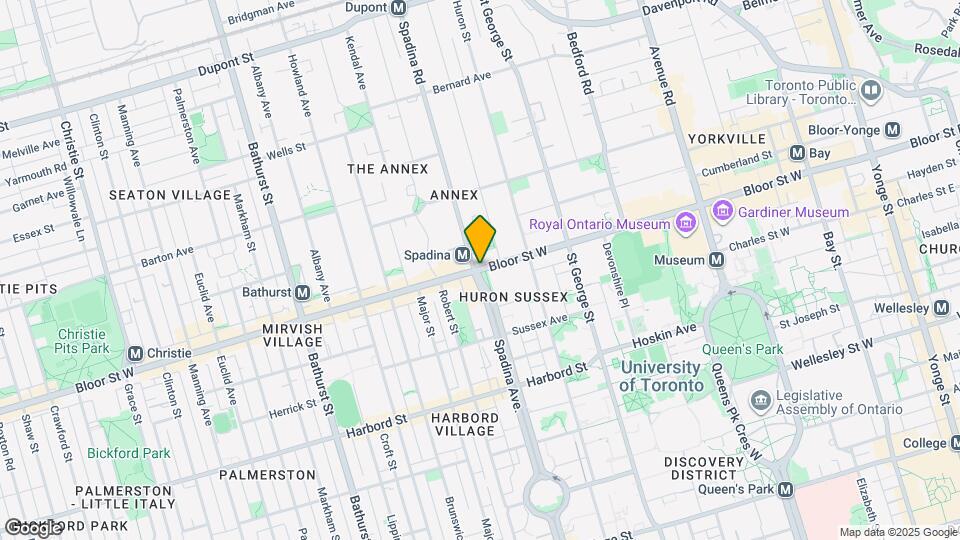 395 Bloor St W Map and Location Details