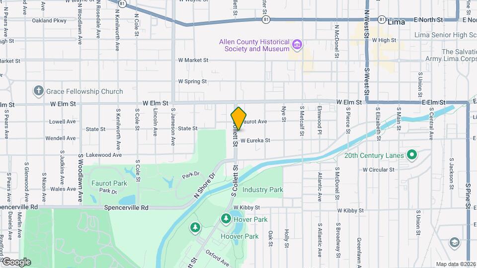 419 S Collett St, Unit 4 Map and Location Details