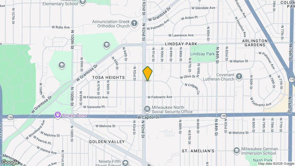 4168A N 92nd St Map and Location Details