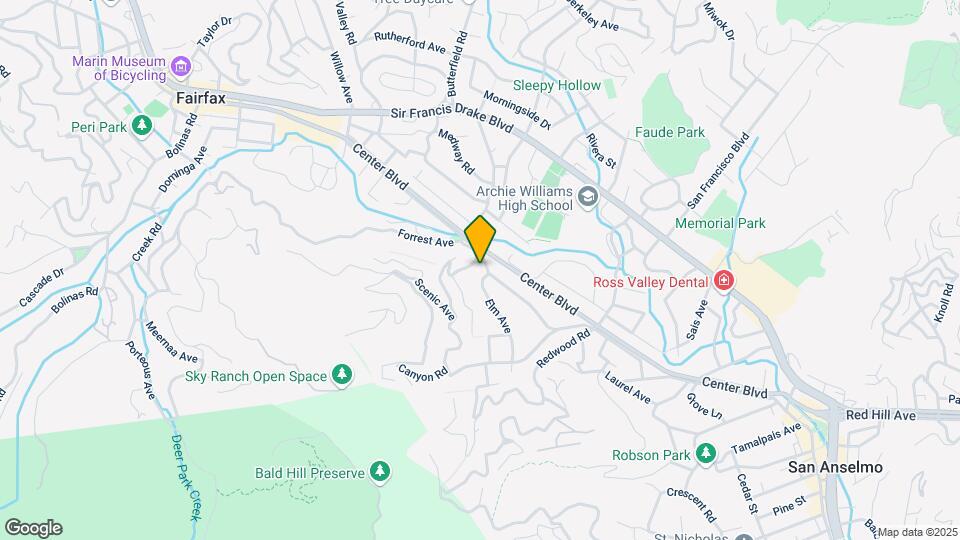 1405 San Anselmo Ave Map and Location Details