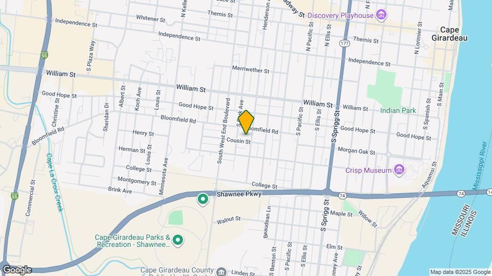 1214 Cousin St Map and Location Details