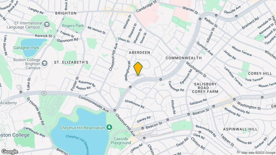 1747 Commonwealth Ave, Unit #2 Mapa y Detalles de la Ubicación