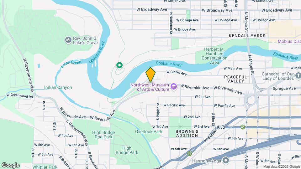 2422 W Riverside Ave Mapa y Detalles de la Ubicación