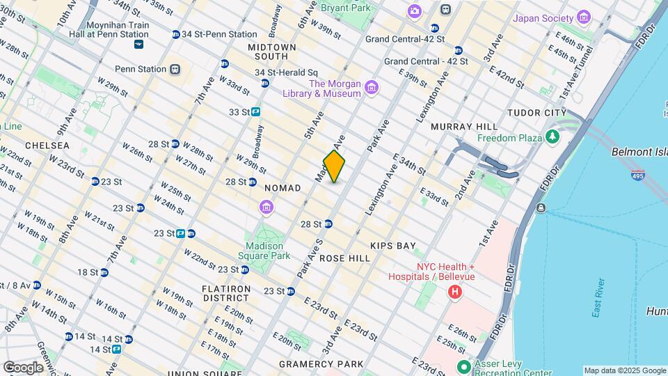 41 E 30th St Map and Location Details