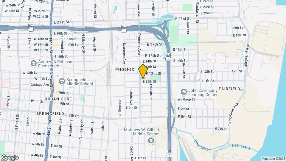 1117 E 11th St Map and Location Details