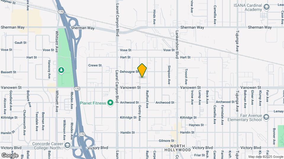 6830 Gentry Ave Map and Location Details